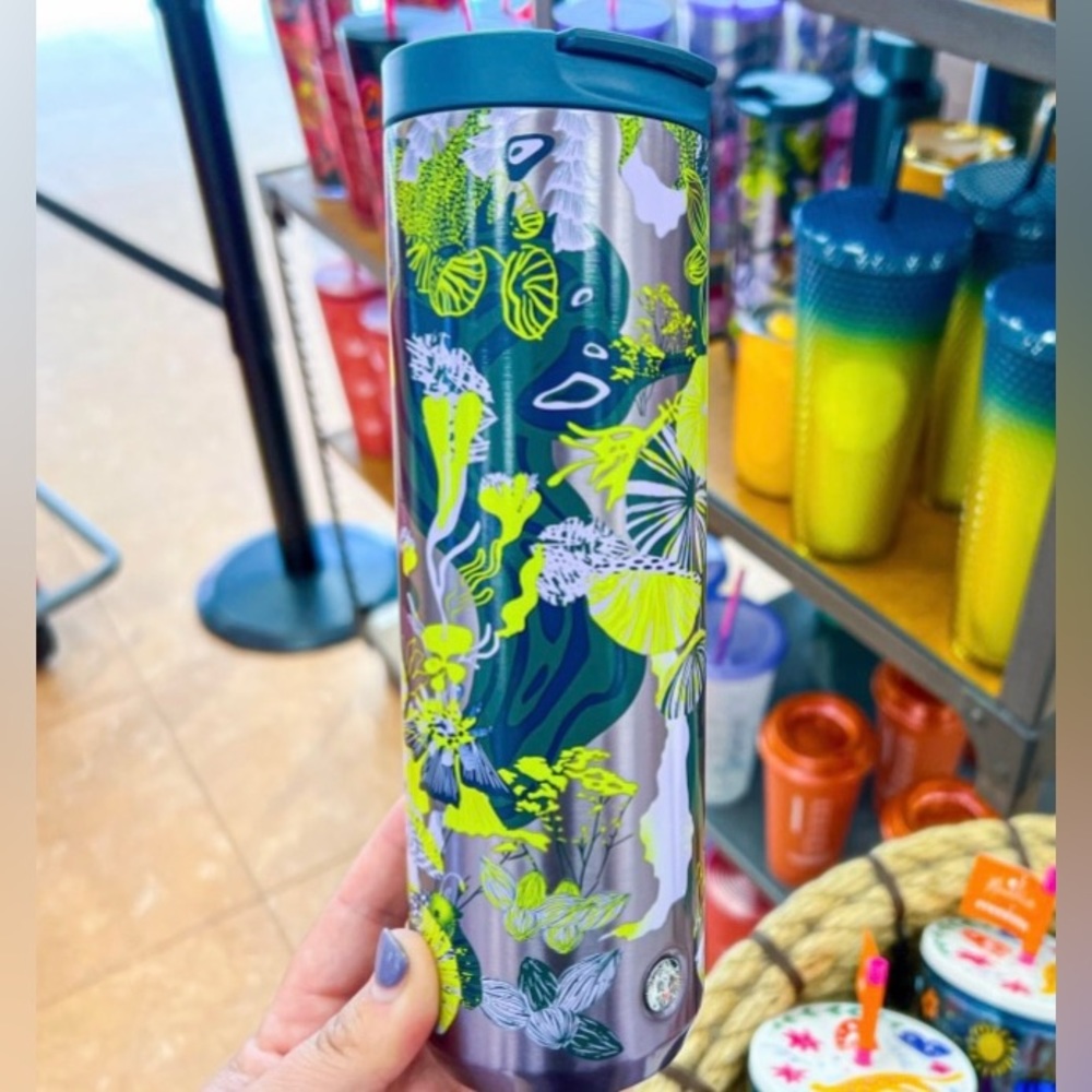 Starbucks Floral Jellyfish Stainless Vacuum Insulated Tumbler Hot Cup New 2023